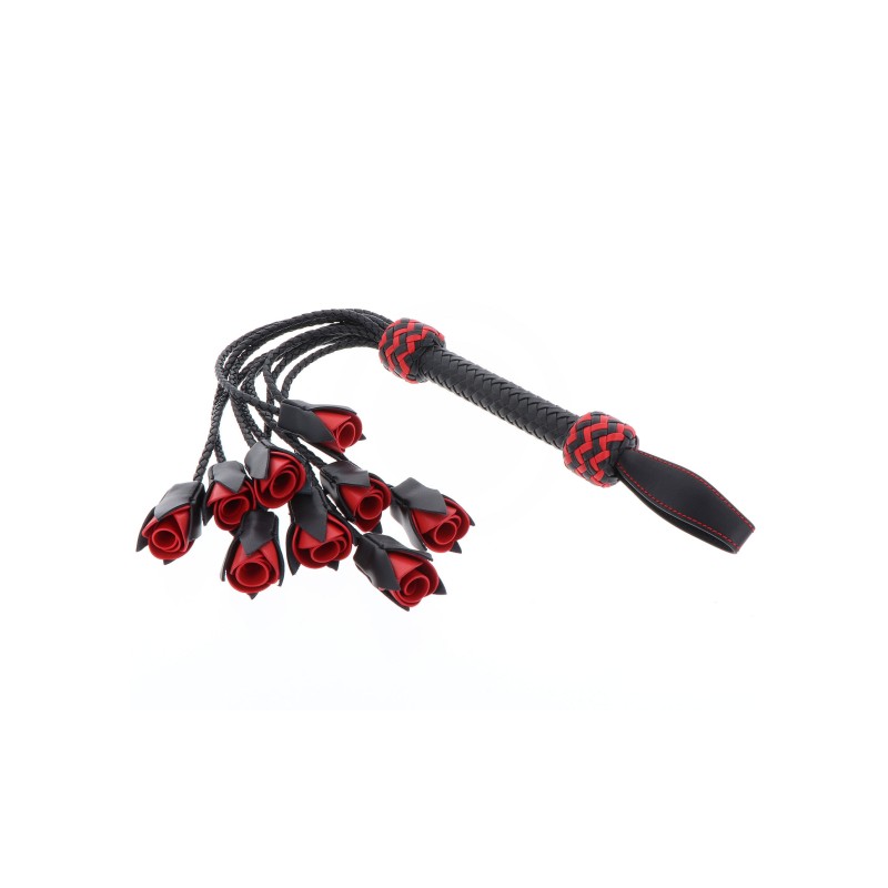 Genuine Leather Roses Whip
