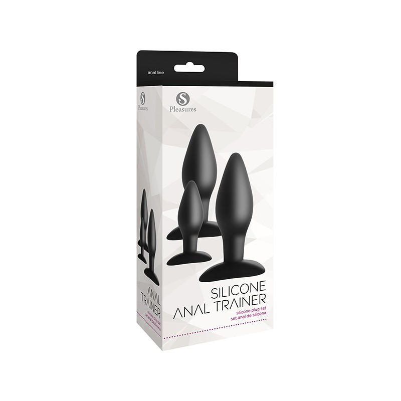 Silicone Anal Trainer Set Black
