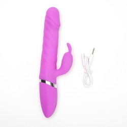 Velvet Touch wibrator silikonowy typ króliczek ładowany usb fioletowy