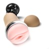 Simple Pleasure masturbator z wibracją wagina  cyberskóra ładowany usb złoty