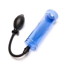 Simple Pleasure pompka próżniowa do powiększania penisa z gruszką duża niebieska
