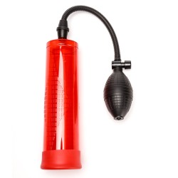 Simple Pleasure pompka próżniowa do powiększania penisa z gruszką duża czerwona