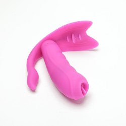 Velvet Touch stymulator łechtaczki sterowany bezprzewodowo ładowany usb fioletowy