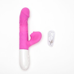 Velvet Touch wibrator silikonowy typ króliczek ładowany usb fioletowy