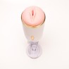 Velvet Touch masturbator z wibracją wagina  cyberskóra ładowany usb biały