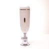 Velvet Touch masturbator z wibracją wagina  cyberskóra ładowany usb biały