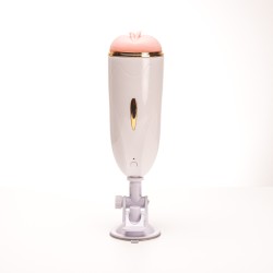 Velvet Touch masturbator z wibracją wagina  cyberskóra ładowany usb biały