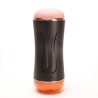 Velvet Touch masturbator z wibracją dwustronny wagina anus  cyberskóra ładowany usb czarny