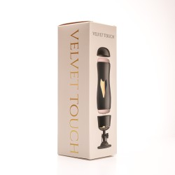 Velvet Touch masturbator z wibracją wagina cyberskóra ładowany usb czarny