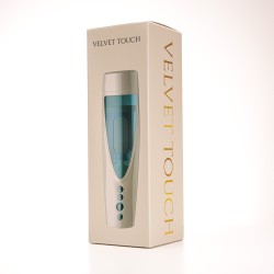 Velvet Touch masturbator z wibracją rotujący plus ruch góra dół wagina cyberskóra ładowany usb biały