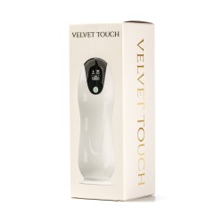 Velvet Touch masturbator z wibracją wagina cyberskóra ładowany usb biały