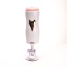 Velvet Touch masturbator z wibracją wagina cyberskóra ładowany usb biały