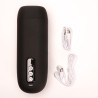 Velvet Touch masturbator z wibracją ssaniem cyberskóra ładowany usb czarny