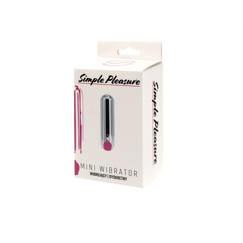 Simple Pleasure wibrator mini typ bullet ładowany usb srebrny