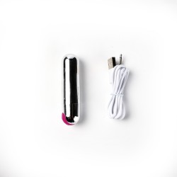 Simple Pleasure wibrator mini typ bullet ładowany usb srebrny
