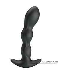 Pary Up korek analny wibrujący silikonowy ładowany usb kolor czarny  Jim