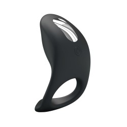 Party Up pierścień erekcyjny wibrujący silikonowy ładowany usb kolor czarny King