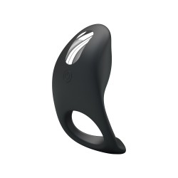 Party Up pierścień erekcyjny wibrujący silikonowy ładowany usb kolor czarny King