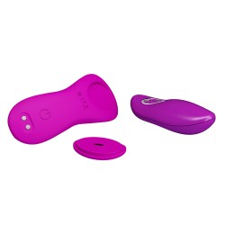 Party Up stymulator łechtaczki silikonowy  sterowany bezprzewodowo ładowany usb kolor fioletowy Michael