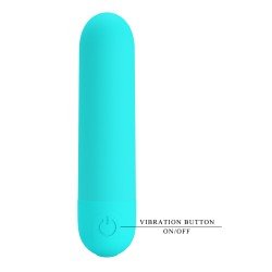Party Up wibrator mini typ bullet ładowany usb kolor turkusowy Harry
