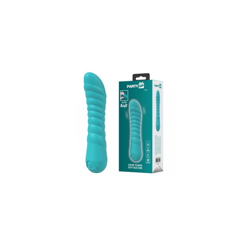 Party Up wibrator silikonowy ładowany usb kolor turkusowy Jaylei