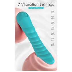 Party Up wibrator silikonowy ładowany usb kolor turkusowy Jaylei