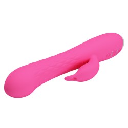 Party Up wibrator silikonowy typ króliczek ładowany usb kolor różowy Eric