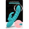 Party Up wibrator silikonowy typ króliczek ładowany usb kolor turkusowy Bryunlun