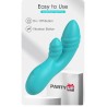 Party Up wibrator silikonowy typ króliczek ładowany usb kolor turkusowy Dalida