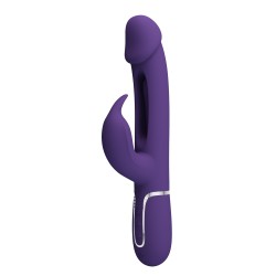 Party Up wibrator silikonowy typ króliczek ładowany usb kolor fioletowy David
