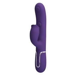 Party Up wibrator silikonowy typ króliczek ładowany usb kolor fioletowy Alan