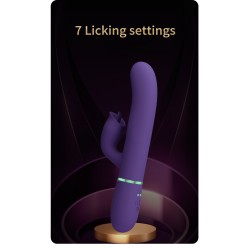 Party Up wibrator silikonowy typ króliczek ładowany usb kolor fioletowy Alan