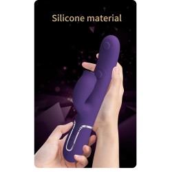 Party Up wibrator silikonowy typ króliczek ładowany usb kolor fioletowy Alan