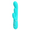 Party Up wibrator silikonowy typ króliczek ładowany usb kolor turkusowy Andy