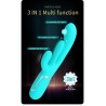 Party Up wibrator silikonowy typ króliczek ładowany usb kolor turkusowy Andy