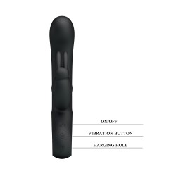 Party Up wibrator silikonowy typ króliczek ładowany usb kolor czarny Colin