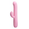 Party Up wibrator silikonowy typ króliczek ładowany usb kolor pudrowy różowy Dean