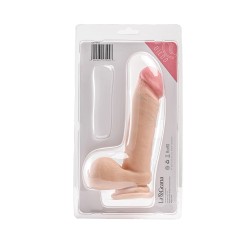 Simple Pleasure dildo z wbudowanym kręgosłupem cyberskóra kolor cielisty 20cm