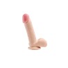Simple Pleasure dildo z wbudowanym kręgosłupem cyberskóra kolor cielisty 20cm