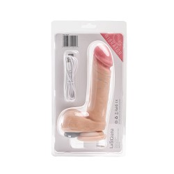 Simple Pleasure wibrator 10 trybów wibracji cyberskóra kolor cielisty 20 cm sterowany bezprzewodowo