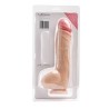 Simple Pleasure dildo z wbudowanym kręgosłupem cyberskóra kolor cielisty 25,5 cm