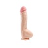 Simple Pleasure dildo z wbudowanym kręgosłupem cyberskóra kolor cielisty 25,5 cm