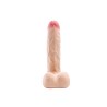Simple Pleasure dildo z wbudowanym kręgosłupem cyberskóra kolor cielisty 23 cm
