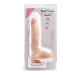 Simple Pleasure wibrator 7 trybów wibracji cyberskóra kolor cielisty 23 cm sterowany przewodowo