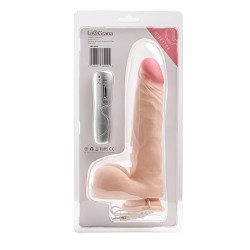 Simple Pleasure wibrator 7 trybów rotacji cyberskóra kolor cielisty 23 cm sterowany przewodowo