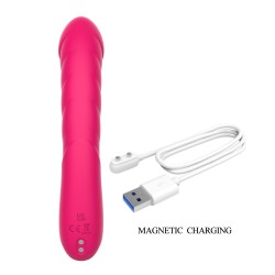 Party Up wibrator mini typ króliczek ładowany magnetycznie kolor ciemny różowy Monica
