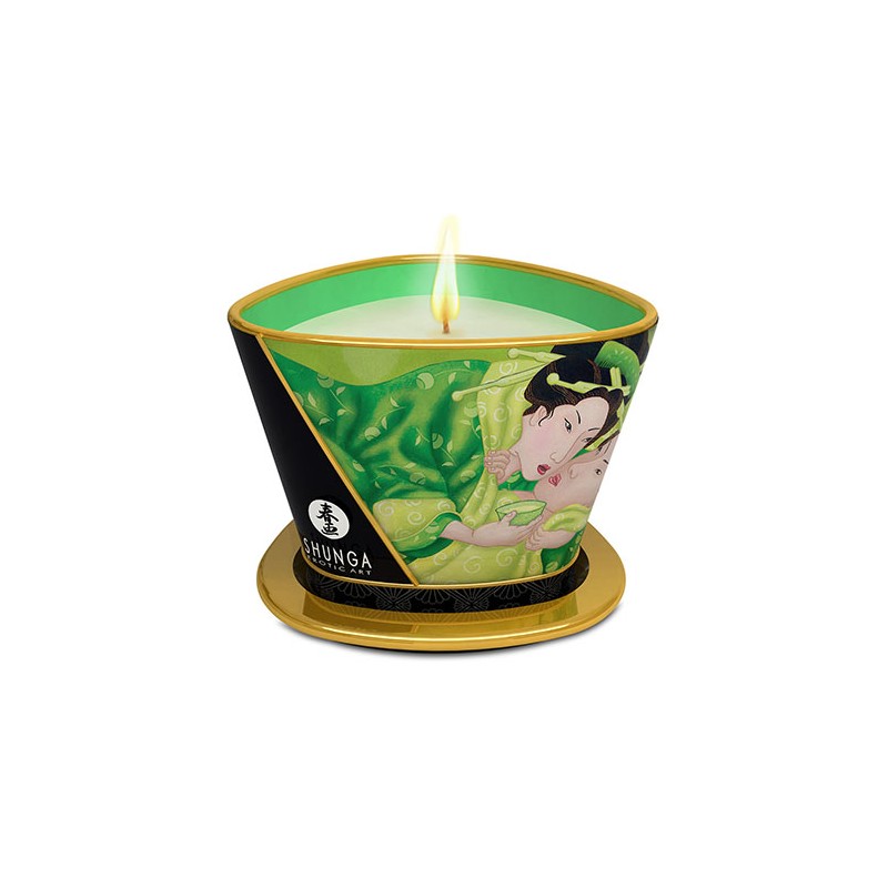 Shunga massage candle zenitude exotic green tea