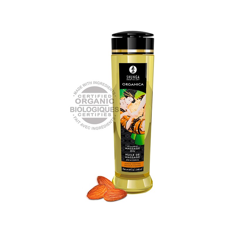 Shunga massage oil organica almond sweetness
