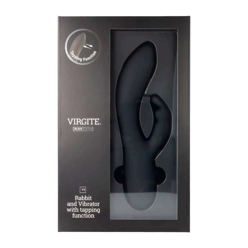 V9 BLACK RECHARGEABLE TAPPING VIBRATOR