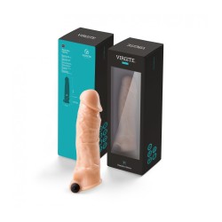 REALISTIC PENIS SHEATH S7 FLESH 21 CM W/ VIBRATION